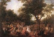 LANCRET, Nicolas Company in the Park g oil on canvas